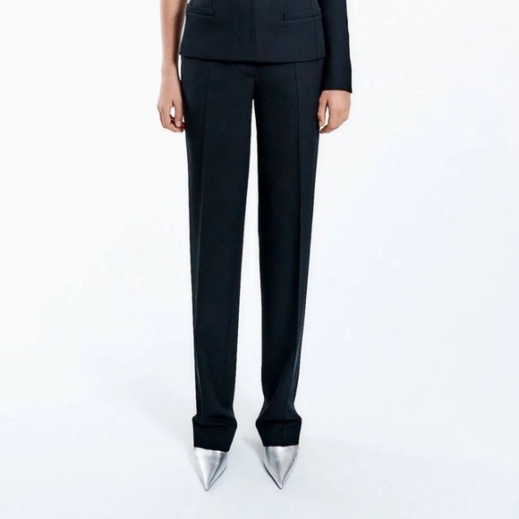 BRAND NEW ZARA SLIM FIT BLACK PANTS 👖🖤 - Picture 1 of 6